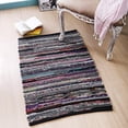 thumbnail image 2 of Alfombras Cotton Hoisery Dark Multi Chindi, 24 x 36 pulgadas, multicolor oscuro, interior/exterior, sala de estar, lavables a máquina, tejidas a mano, entrada a la cocina, 2 of 5