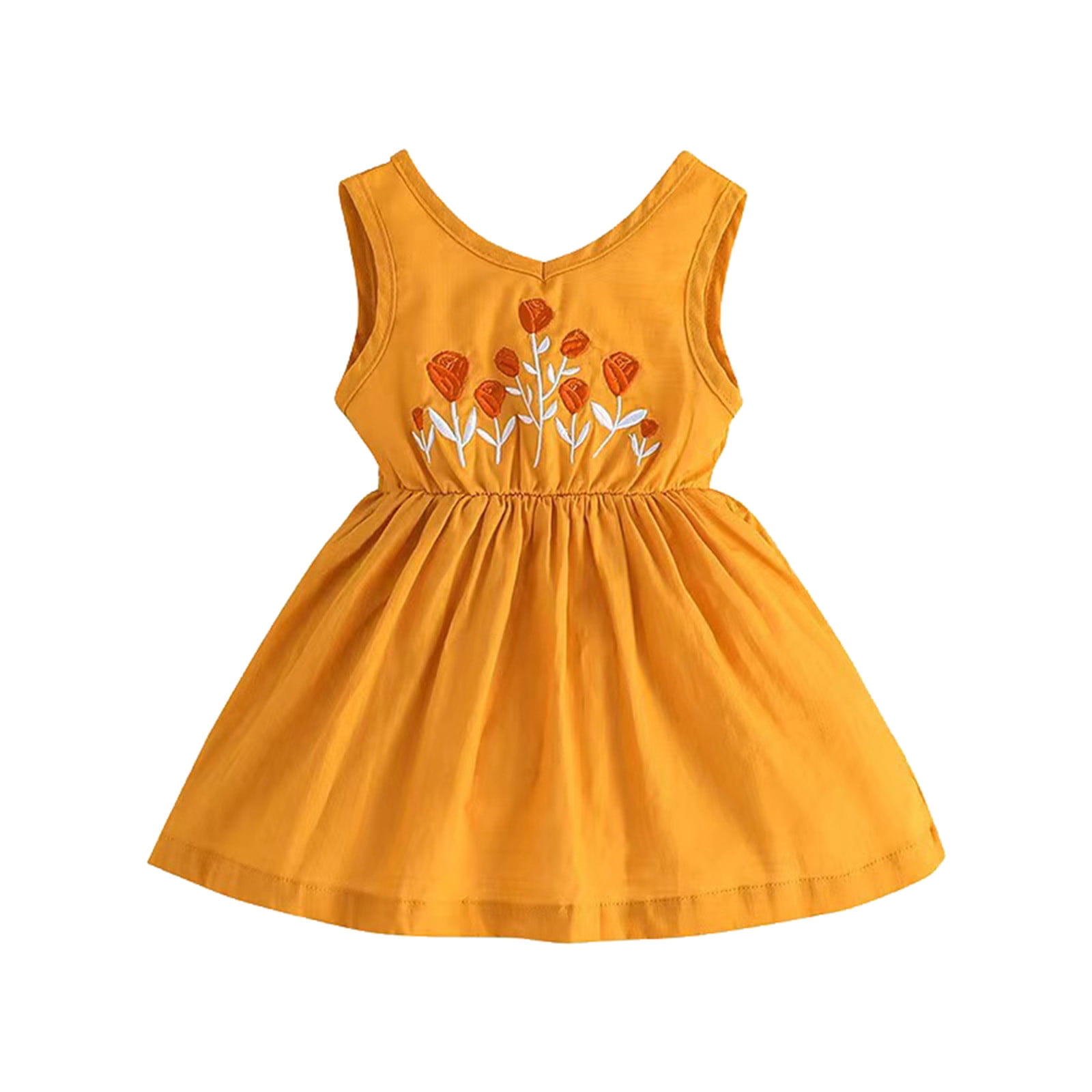 nsendm Girls Dress Big Kid Clothes Girl Clothes Toddler New Summer Children s Fashion Vest Princess Dress Girls Candy Color Brooch Girls Size