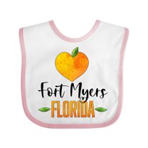Inktastic Fort Myers Florida Orange in Heart Boys or Girls Baby Bib