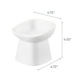 thumbnail image 7 of Yamazaki Home Tilted Pet Food Bowl, White, Ceramic, 6.7oz, Dishwasher Safe, 7 of 7