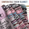 thumbnail image 3 of LHSHID to My Girlfriend Blanket Romantic I Love You Blessing Sweet Gifts for Birthday Anniversary Valentines Christmas Thanksgiving Adorable Warm Soft Cozy Fuzzy Lightweight Throw Blankets 30"x40", 3 of 5
