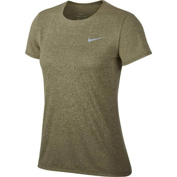 Nike Women's Medalist Short-Sleeve Running Shirt Neutral Olive XS 928950-209