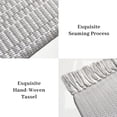 thumbnail image 5 of iOhouze Boho Bathroom Rug Runner with Tassel, 2'x4.3', 100% Woven Farmhouse White Grey Runner Rug Fully Reversible, Cotton Machine Washable Runner Rugs for Kitchen Hallway Living Room Bedroom Laundry, 5 of 5