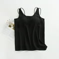 thumbnail image 2 of Timegard Débardeurs pour Femmes avec Soutien-Gorge Intégré Col en V Léger Couleur Unie Camisole Décontractée Mode Été, 2 of 3