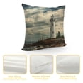 thumbnail image 4 of Chilfamy Lighthouse Birds Rocky Shore Pillow Covers Soft and Durable Indoor Outdoor Pillow Case 1PC 22x22in, 4 of 5