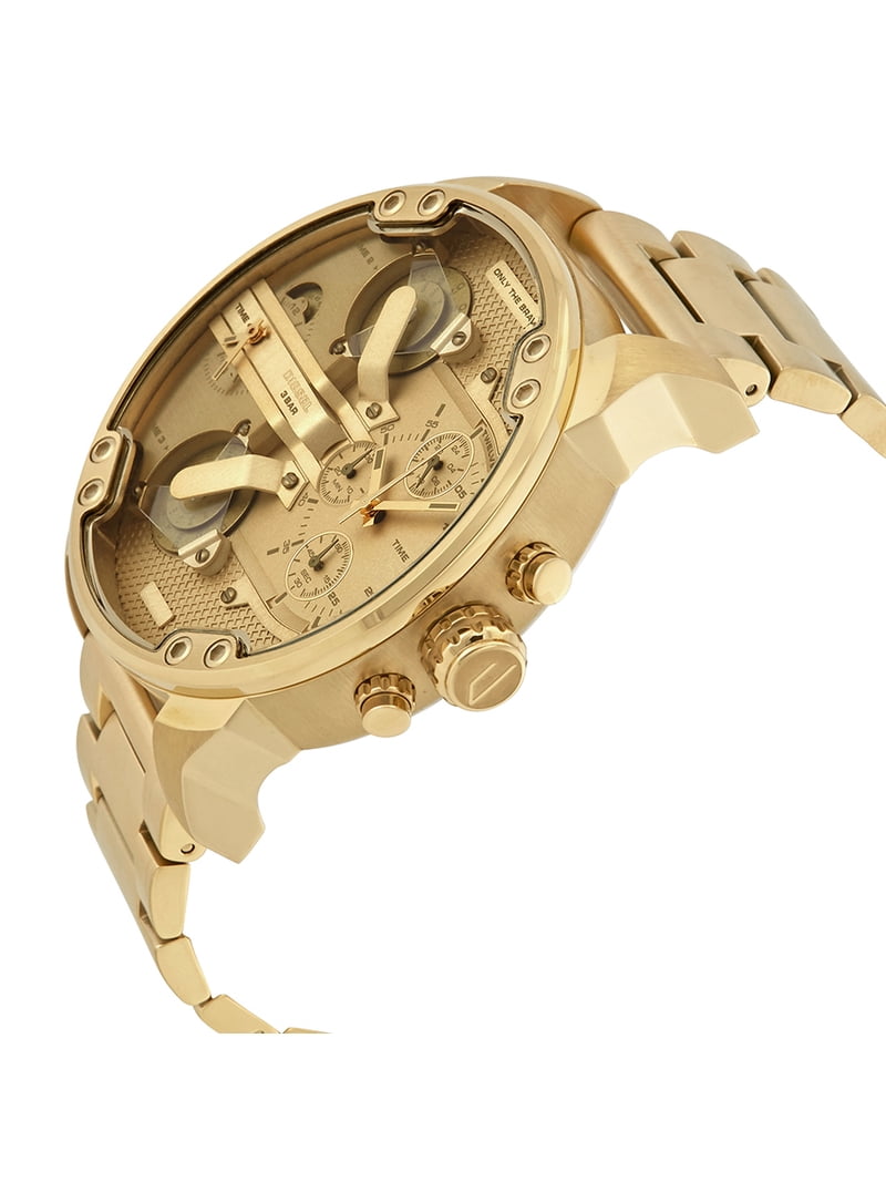 DIESEL DZ7399 ゴールド 腕時計 箱付き Diesel Men's Big Wrist Mr. Daddy DZ7399 Gold Brass Plated