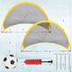 thumbnail image 4 of KAKOWELY Juego de fútbol para niños, 2 mini porterías de fútbol con 1 balón, 1 inflador y 4 clavos de hierro para entrenamiento al aire libre (red de 68 cm), 4 of 4