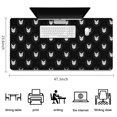 thumbnail image 5 of Long Mouse Pads for Desk,Black Cat Head Pattern Desk Mats on Top Of Desks, Desk Mouse Pad Extra Large with 3mm Non-Slip Base and Stitched Edge for Gaming,Office,Work,Home 47.3"x23.6", 5 of 6