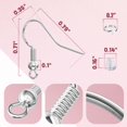 thumbnail image 3 of Kit de ganchos para aretes Aiythouy de 600 piezas hipoalergénicos color plata, 3 of 6