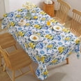 thumbnail image 3 of SASTYBALE Lemon Tablecloth, Washable Summer Table Cloth Printed with Lemons Flower Waterproof Spillproof Polyester Table Cover for Dinner Table Holiday Decoration (Rectangle, 60" x 102"), 3 of 7