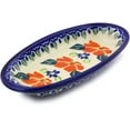 thumbnail image 1 of Polish Pottery 5½-inch Condiment Dish (Grecian Fields Theme) Hand Painted in Boleslawiec, Poland + Certificate of Authenticity, 1 of 6