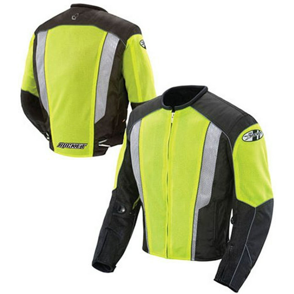 joe rocket phoenix 5.0 men's mesh motorcycle riding jacket (hivis neon