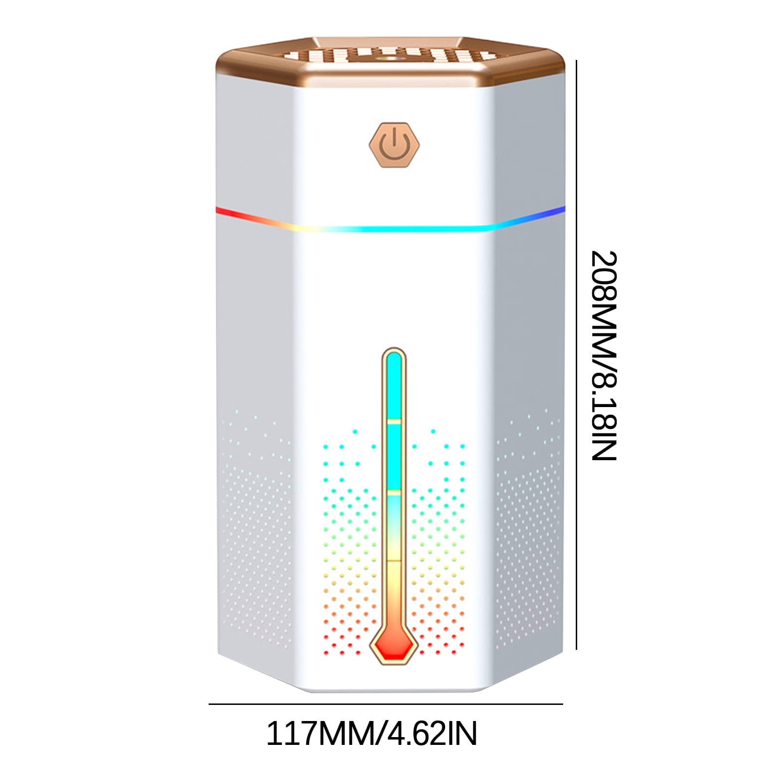 RAPOBRIX 1L Cool Mist Humidifier for Bedroom - Large Capacity Quiet USB with Night Light (White) for Home/Baby