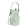 thumbnail image 2 of lacooooppia Water Bottle Carrier Bag with Zip Pocket Adjustable Shoulder Strap, Water Bottle Bag for Running Outdoor Activities Traveling Green, 2 of 8