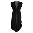thumbnail image 4 of Time and Tru Women's Tie Front Coverup, Size S/M, Black Soot, 4 of 4