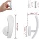 thumbnail image 3 of Set Of 4 Aluminum Alloy Curtain Hooks, Decorative Wall Mounted Window Curtain Drapery Tiebacks Holdbacks, Curtain Holder With Screws, Silver, 3 of 5