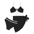 thumbnail image 1 of REDARER Girls 3PCS Swimsuit Bikini Set with Removable Knot and Cover-Up Skirt – Comfortable Bathing Suit for Kids,Size 13-14 Years, 1 of 5