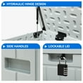 thumbnail image 2 of Dextrus 260 Gallon Large Deck Box, Outdoor Storage Box with Flexible Divider for Garden Tools,  Lockable&Waterproof (White), 2 of 5