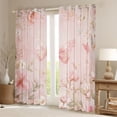 thumbnail image 3 of Feelyou Kawaii Butterfly Teens Black Out Curtains, Pink Spring Flower Floral Curtains Pack of 2 (42x63 Each), Fairy Tale Princess Bedroom Curtains, Black Out Curtains Decor, 3 of 7