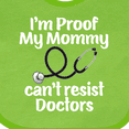 thumbnail image 4 of Inktastic Proof Mommy Cant Resist Doctor Dad Boys or Girls Baby Bib, 4 of 4