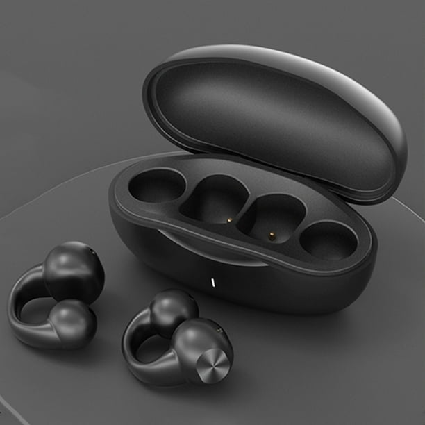 Audífonos inalámbricos Ear-Clip compatibles con Bluetooth para deportes (negro)