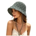 thumbnail image 2 of Crochet Knit Sun Hats for Women Foldable Packable Bucket Hat Summer Beach Hat, 2 of 5