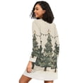 thumbnail image 2 of FORMRS Womens Long Sleeve Nightgowns Crew Neck Sleep Shirt Soft Pajamas Sizes S-3XL, Christmas Stars, 2 of 8
