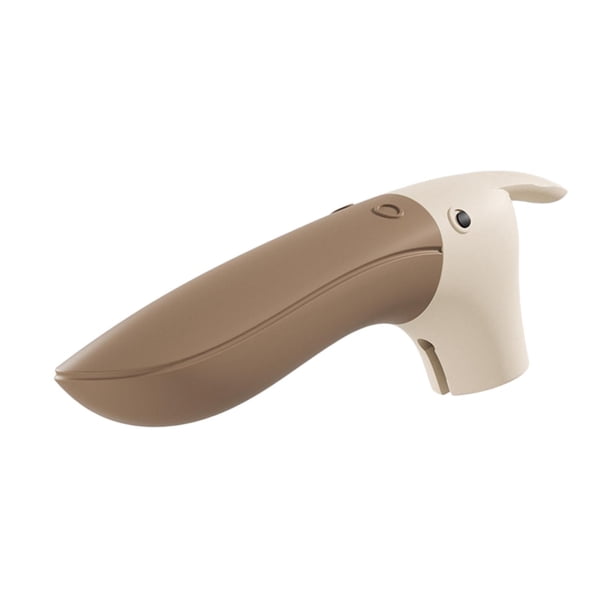 Tope protector para manija de puerta con forma de tucán, silencioso y seguro para niños. Marrón