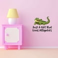 thumbnail image 1 of Just A Girl That Loves Alligator Zoo Swamp Marsh Africa Zebra Lion Safari Jungle Endangered Species Hippo Alligator Giraffe Tiger Wilderness Ideas Wall Decal Sticker - Size: 30 In X 24 In, 1 of 5