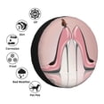 thumbnail image 4 of Yiaed High Heel Shoes Butterfly Print Tire Wheel Cover, Waterproof Spare Tire Cover Fit for Jeep, Truck,Trailer, RV, SUV, Camper and Most Vehicle-17 inch, 4 of 6