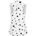 thumbnail image 4 of LILIYA Women's Sleeveless Golf Shirts Quick Dry Summer Slim Athletic Polka Dot Printed Tennis T Shirt Zip Up Lightweight Workout Tank Tops, 4 of 4