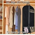 thumbnail image 3 of Garment Bags Heavy Duty for Travel Suit Bags Closet Storage 2 Handles Hanging Clothes Bag with Clear Pockets Mens Women Suit Cover for Shirts Coats Dresses (2 Packs,24″x50″), 3 of 7