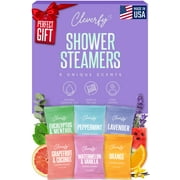 Cleverfy Shower Steamers Aromatherapy - Variety Pack of 6 Shower Bombs with Essential Oils. Personal Care and Relaxation Birthday Gifts for Women and Men. Purple Set