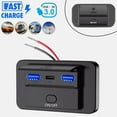 thumbnail image 1 of 12V-24V USB Outlet Panel Wall Mount Dual USB 3.0+PD3.0 Ports Car Charger Socket Accessories For Car Bus RV Truck, 1 of 8