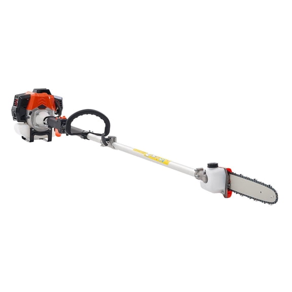 Gas Pole Saw 43CC 2-Stroke Extendable Tree Trimmer - 10 Inch Cutting Bar - Cordless Gas Powered Pole Saw for Pruning & Landscaping
