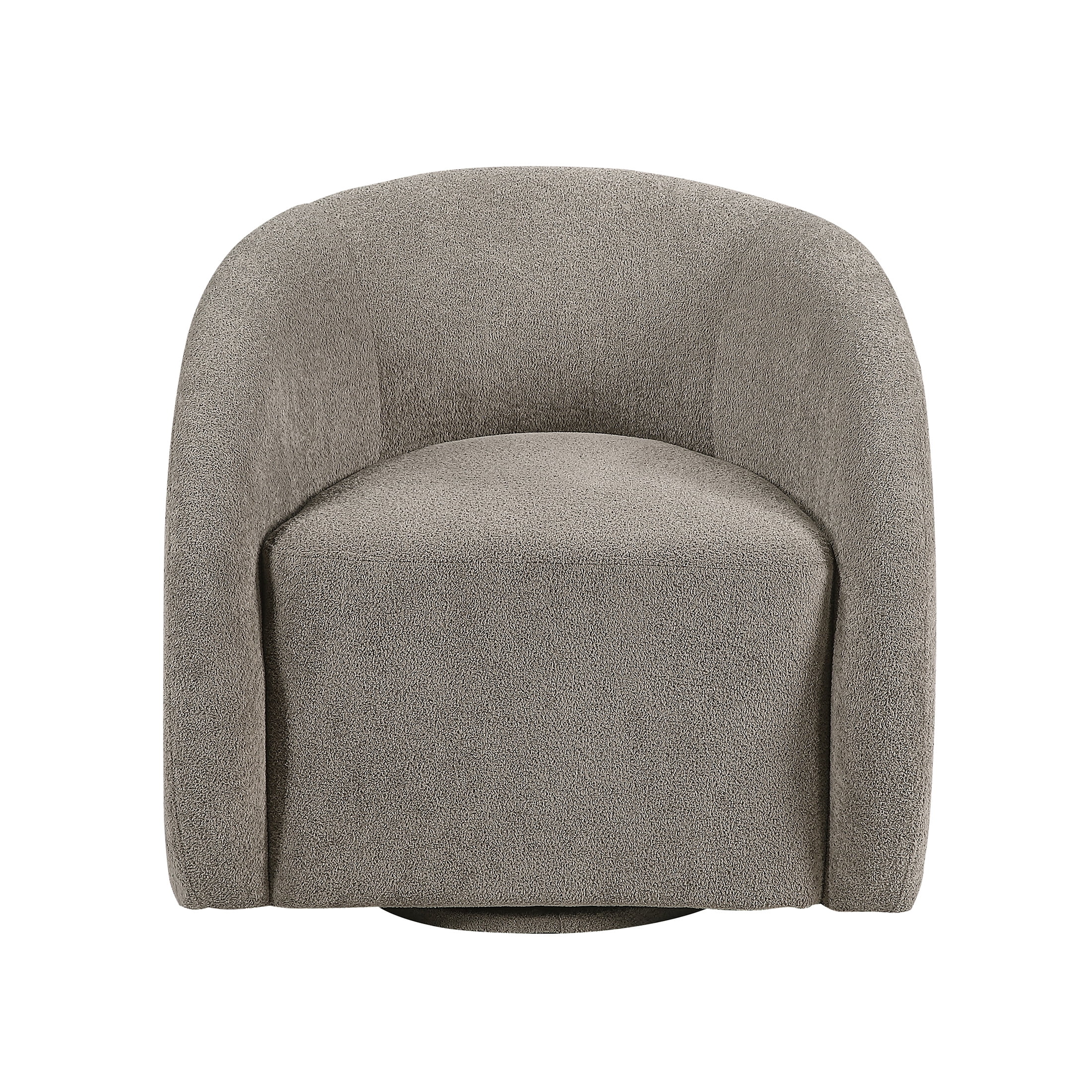 OakvillePark Lomi Contemporary Microfiber Swivel Chair, Grayish Brown