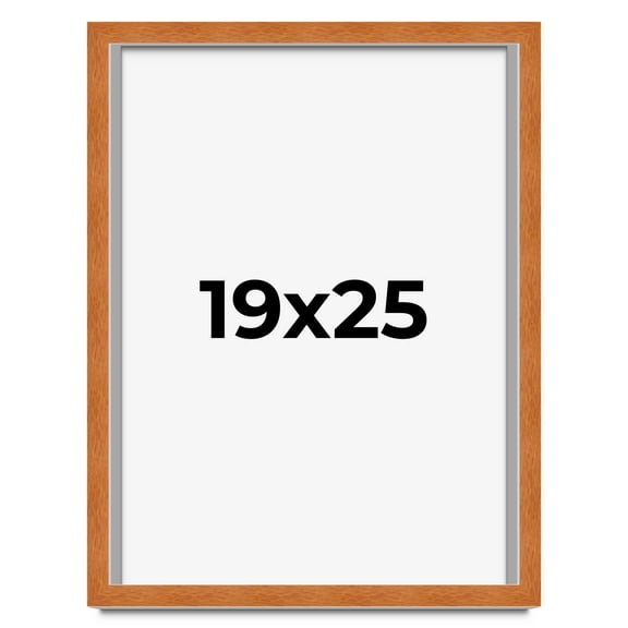 19x25 Shadow Box Frame Brown | 0.875 Inches Deep Real Wood Contemporary Shadowbox Display Frame |