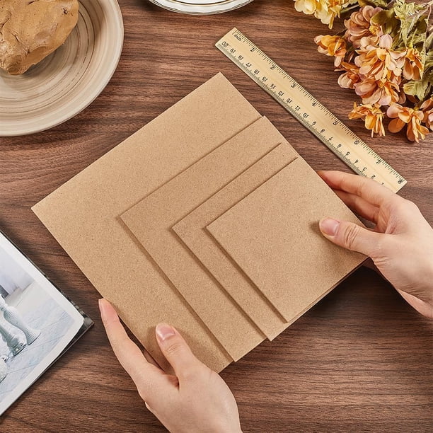 MDF Wood Boards for Crafts 7.8x11.8in Rectangle Medium Density