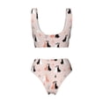 thumbnail image 6 of Rocae White And Black Rabbit for Bikini Set for Women Two Piece Sexy High Swimsuits Split Crossover Bikini, 6 of 9