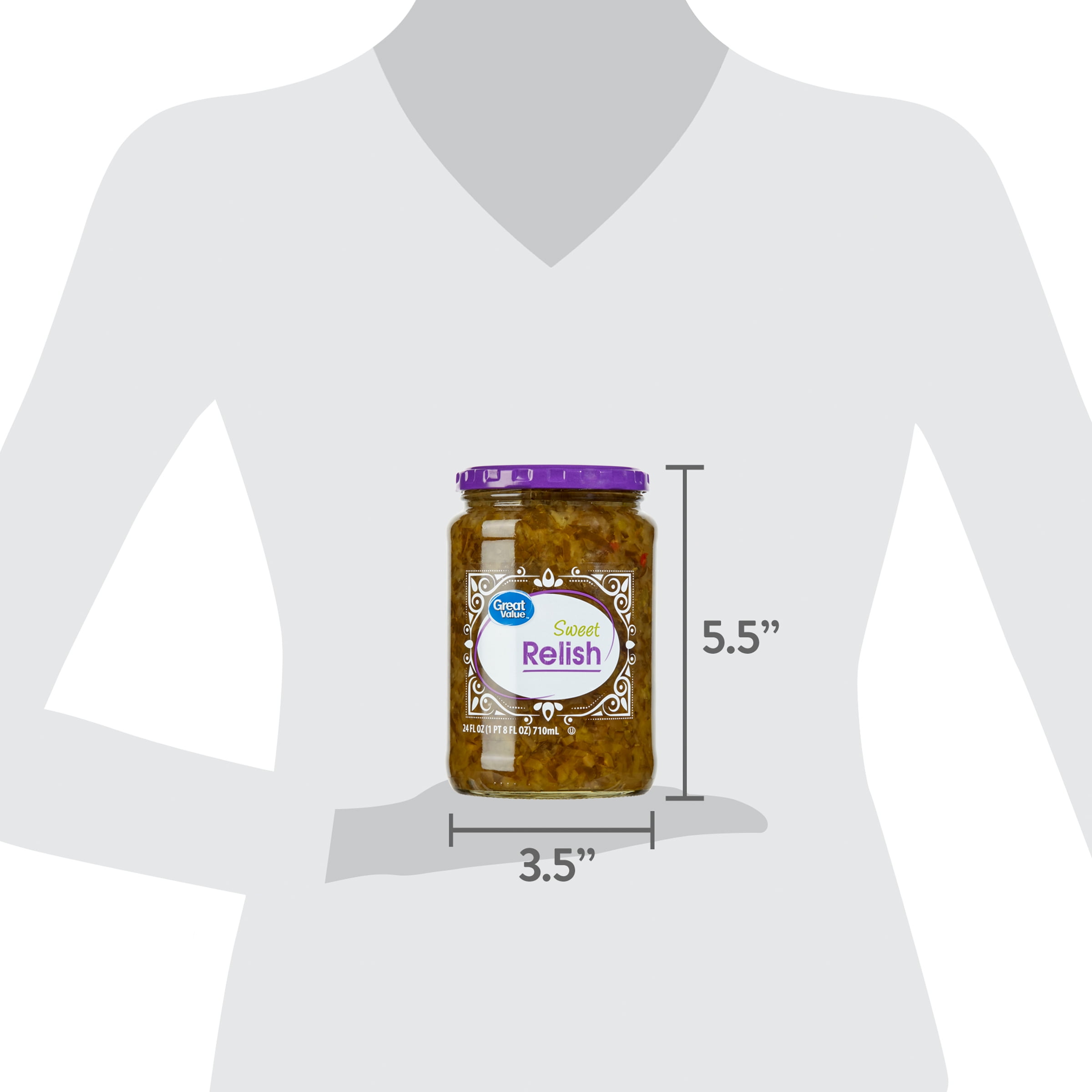 Great Value Sweet Relish, 24 fl oz