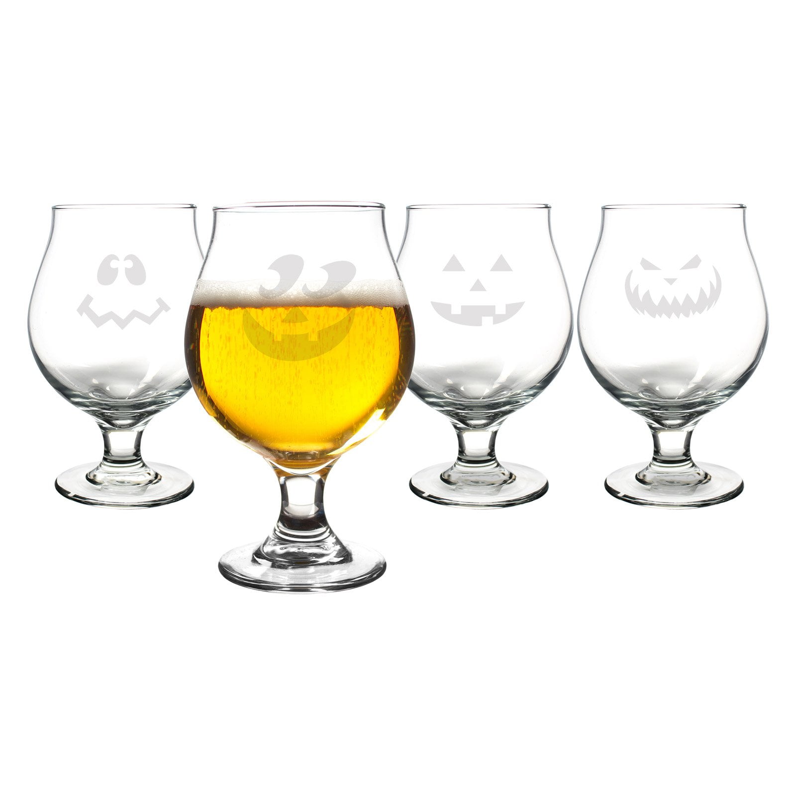 Cathys Concepts Jack-O-Lantern Belgian Beer Glasses Set of 4 by Cathys Concepts Inc
