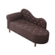 thumbnail image 1 of Sofá cama perfecl de esponja de tela 47x20x21 pulgadas pies de madera Café oscuro, 1 of 8