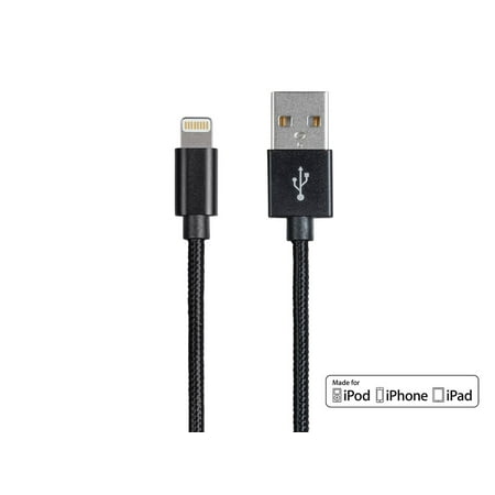 UPC: 0889028074701 | Monoprice Palette Series MFi Certified Lightning to USB Charge & Sync Cable  3ft Black