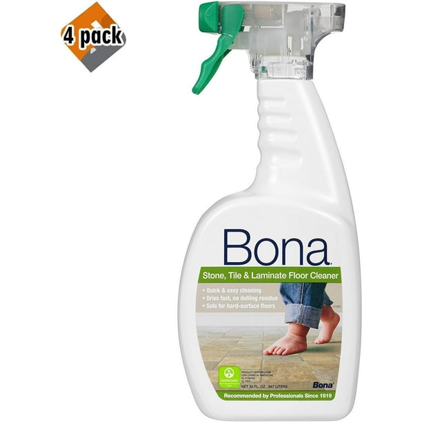 Bona Stone Tile And Laminate Floor Cleaner Spray 32 Oz 4 Pack 6086