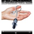 thumbnail image 4 of Puzzled Women's Keyrings & Keychains Flip Flop Sparkling Charm Keychain, 4.5” Rhinestones Keyring, Excellent Party Favors & Giveaways, Backpack Handbag Purse Metal Ring Mobile Phone Accessory, Black, 4 of 5