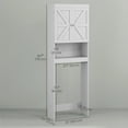 thumbnail image 3 of HOMCOM Over The Toilet Storage Cabinet with Barn Doors and Open Shelf, 3 of 10