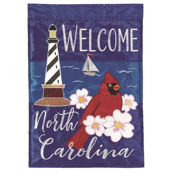 13 x 18 in. Welcome North Carolina Garden Flag