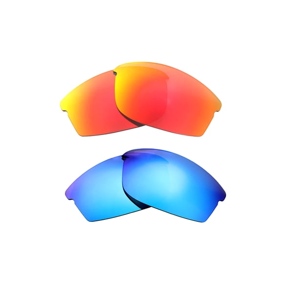 Walleva Polarized Fire Red Ice Blue Replacement Lenses For Ray-Ban RB4173 62mm