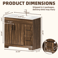 thumbnail image 3 of Erinnyees 36" Wooden Freestanding Bathroom Vanity with Ceramic Sink, Walnut Cabinet Featuring 2 Door & 2 Spacious Drawers, 3 of 8