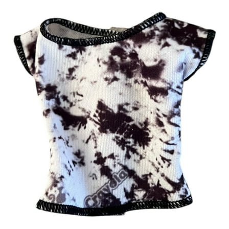 Lol Surprise doll OMG Bartz Doll Clothing Black White Tee Top Blouse Shirt Crayola